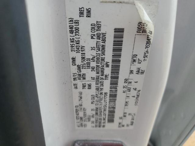 5LMCJ2C90GUJ11708 - 2016 LINCOLN MKC SELECT WHITE photo 13