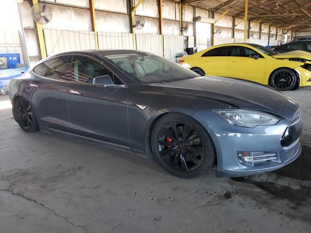 5YJSA1DN0DFP14798 - 2013 TESLA MODEL S 青绿色 照片 4