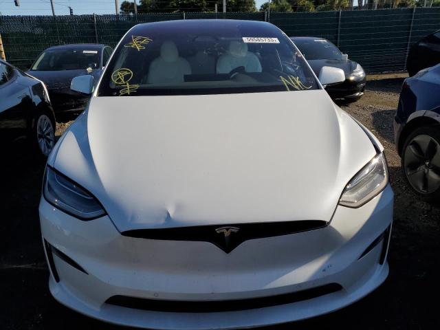 7SAXCDE58NF341658 - 2022 TESLA MODEL X WHITE photo 5