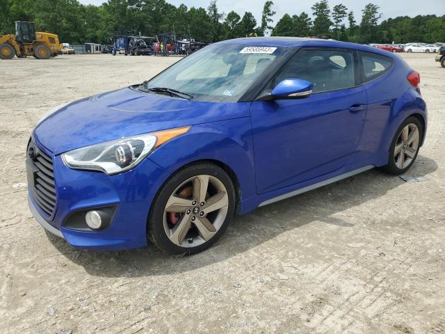 KMHTC6AE2DU129224 - 2013 HYUNDAI VELOSTER TURBO BLUE photo 1