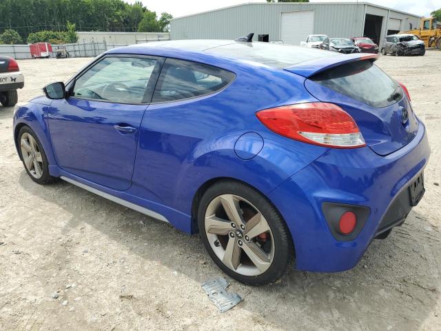 KMHTC6AE2DU129224 - 2013 HYUNDAI VELOSTER TURBO BLUE photo 2