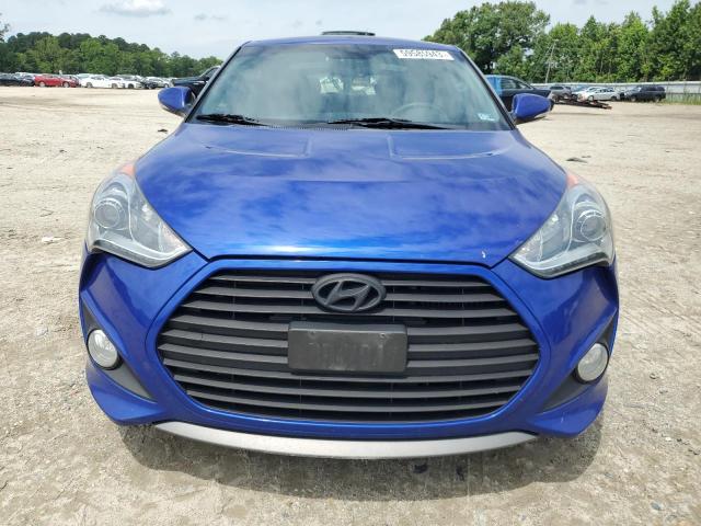 KMHTC6AE2DU129224 - 2013 HYUNDAI VELOSTER TURBO BLUE photo 5