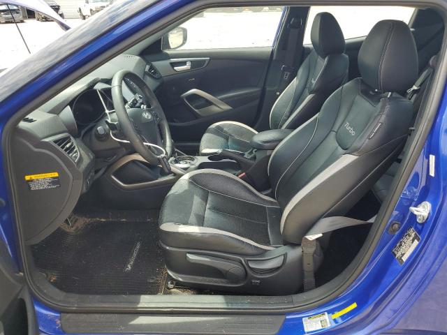 KMHTC6AE2DU129224 - 2013 HYUNDAI VELOSTER TURBO BLUE photo 7