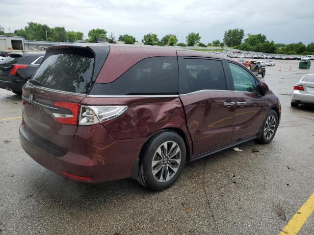 5FNRL6H78MB003061 - 2021 HONDA ODYSSEY EXL BURGUNDY photo 3