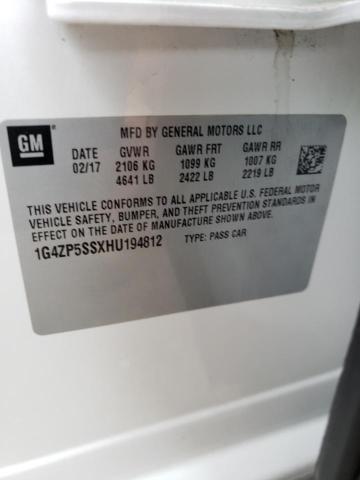 1G4ZP5SSXHU194812 - 2017 BUICK LACROSSE ESSENCE თეთრი ფოტო 12