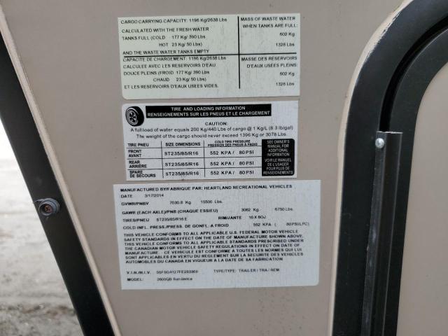 5SFSG4127FE283369 - 2015 HEARTLAND SUNDANCE ნაცრისფერი ფოტო 10