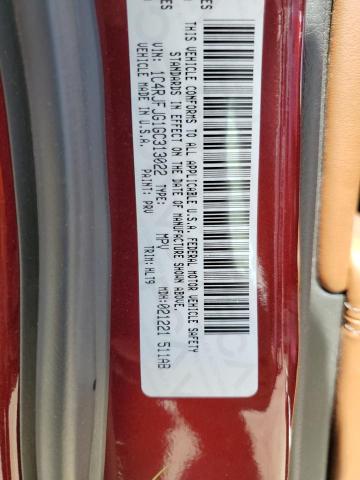 1C4RJFJG1GC313022 - 2016 JEEP GRAND CHER SUMMIT Կարմիր լուսանկար 13