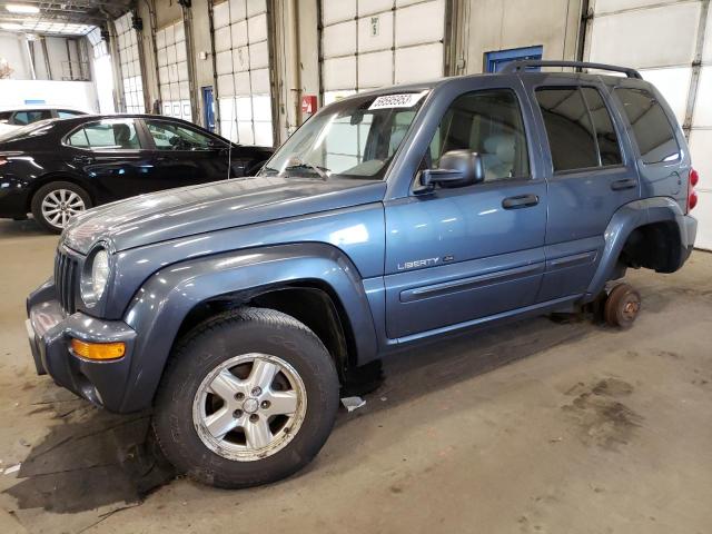 1J8GL58K52W221921 - 2002 JEEP LIBERTY LIMITED BLUE photo 1