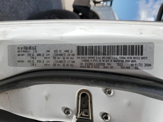 3C63RRGL6JG203938 - 2018 RAM 3500 ST WHITE photo 12