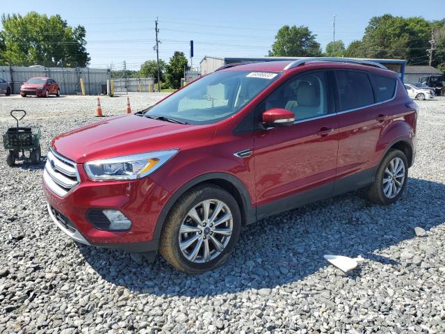 1FMCU9J94JUD41152 - 2018 FORD ESCAPE TITANIUM RED photo 1