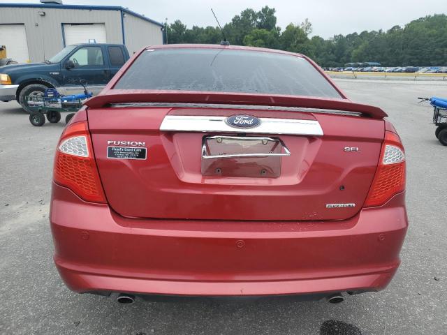 3FAHP0JG4BR112108 - 2011 FORD FUSION SEL RED photo 6