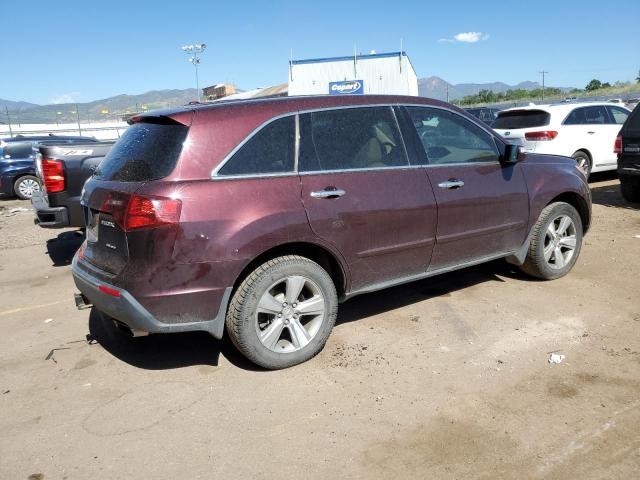 2HNYD2H67AH507884 - 2010 ACURA MDX TECHNOLOGY BURGUNDY photo 3