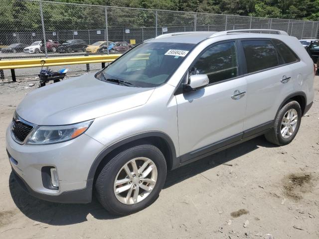 5XYKT4A69FG631892 - 2015 KIA SORENTO LX SILVER photo 1