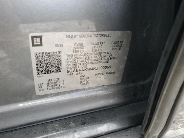 5GAEVAKW4KJ300055 - 2019 BUICK ENCLAVE ESSENCE ნაცრისფერი ფოტო 13