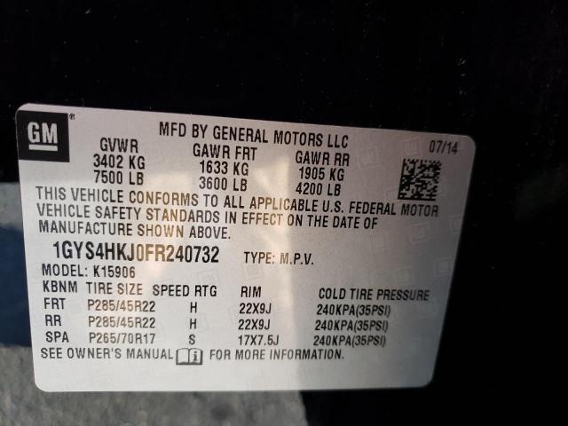 1GYS4HKJ0FR240732 - 2015 CADILLAC ESCALADE ESV LUXURY BLACK photo 13