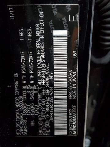 JTEBU5JR7J5519344 - 2018 TOYOTA 4RUNNER SR5/SR5 PREMIUM 黑色 照片 13