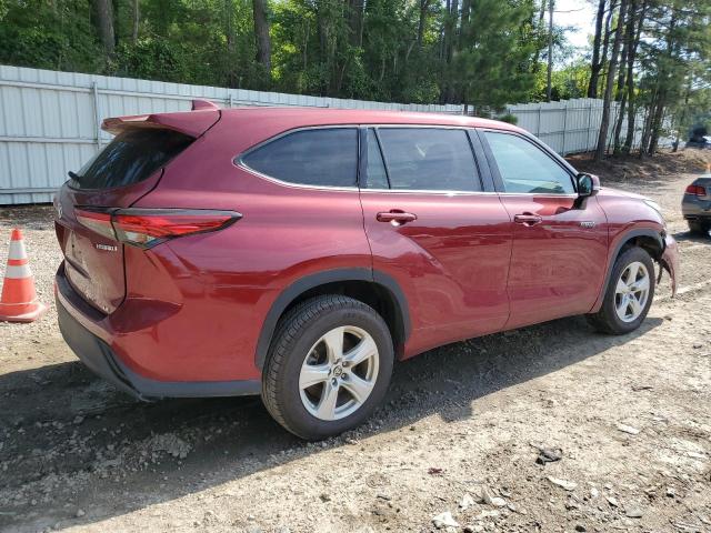 5TDZARAH9LS500673 - 2020 TOYOTA HIGHLANDER HYBRID LE RED photo 3