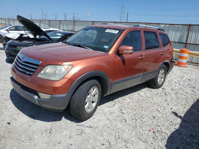 KNDJJ741095025140 - 2009 KIA BORREGO LX ORANGE photo 1