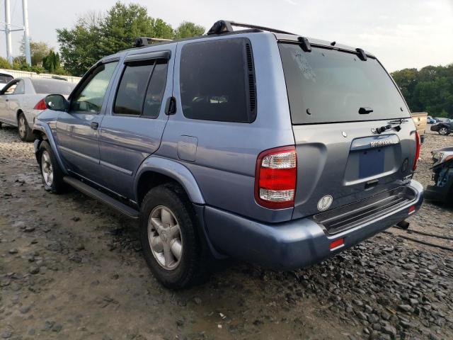 JN8DR07Y01W528515 - 2001 NISSAN PATHFINDER LE BLUE photo 2