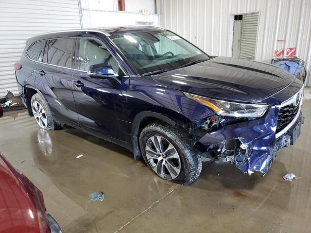 5TDHZRBH7MS531666 - 2021 TOYOTA HIGHLANDER XLE Azul foto 4