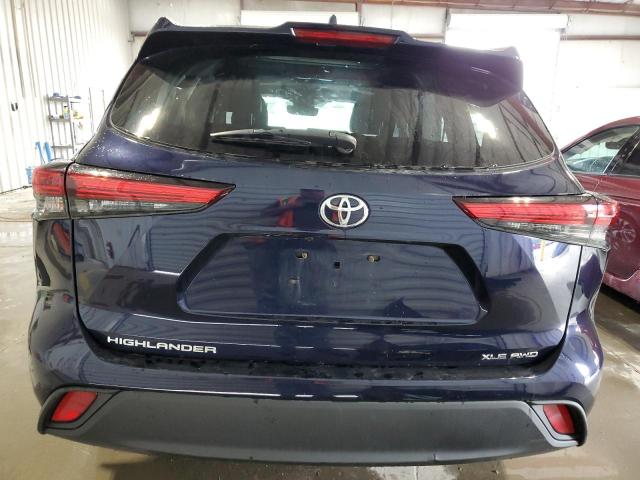 5TDHZRBH7MS531666 - 2021 TOYOTA HIGHLANDER XLE Azul foto 6