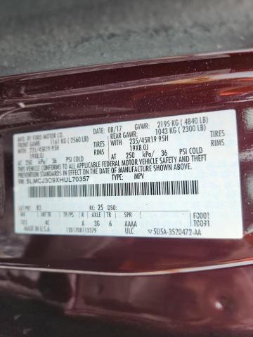 5LMCJ3C9XHUL70357 - 2017 LINCOLN MKC RESERVE წითელი ფოტო 13