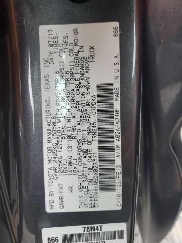 5TFUX4EN5DX023571 - 2013 TOYOTA TACOMA ACCESS CAB رمادي صورة 12