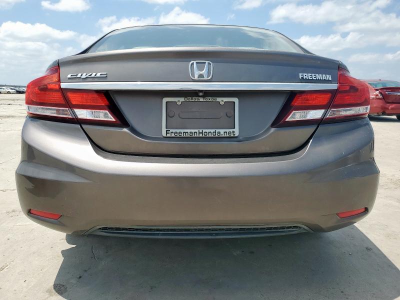 2HGFB2F5XDH556130 - 2013 HONDA CIVIC LX TAN photo 6