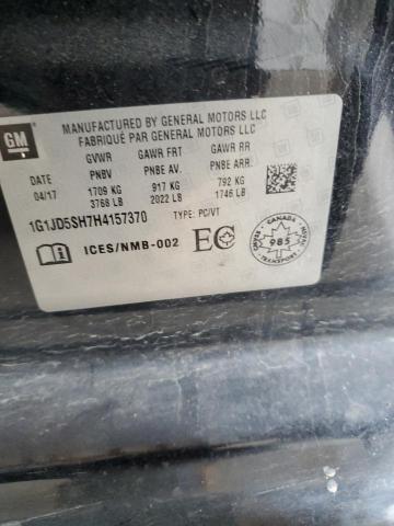 1G1JD5SH7H4157370 - 2017 CHEVROLET SONIC LT 黑色 照片 13