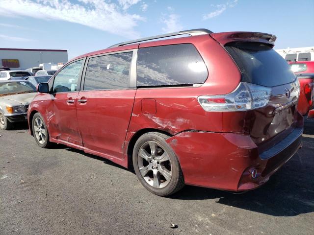5TDXK3DC1GS750237 - 2016 TOYOTA SIENNA SE RED photo 2