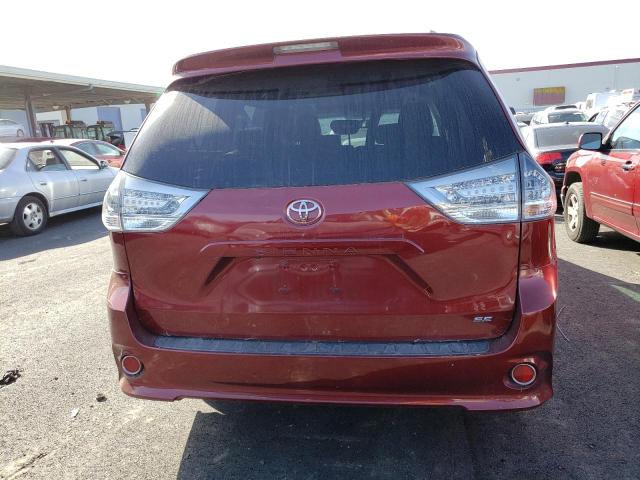 5TDXK3DC1GS750237 - 2016 TOYOTA SIENNA SE RED photo 6
