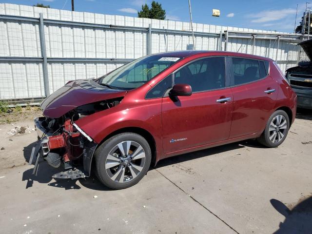 1N4BZ0CP1HC306339 - 2017 NISSAN LEAF S MAROON photo 1