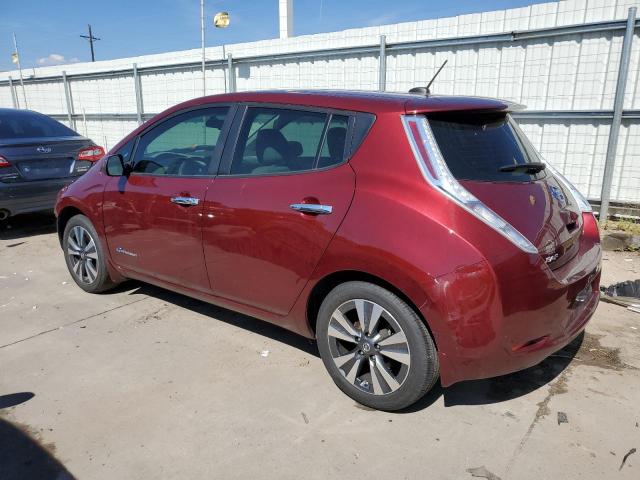 1N4BZ0CP1HC306339 - 2017 NISSAN LEAF S MAROON photo 2