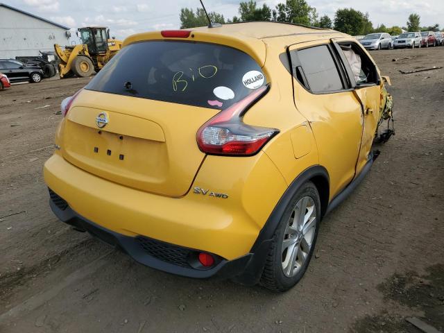 JN8AF5MV8FT561953 - 2015 NISSAN JUKE S YELLOW photo 4