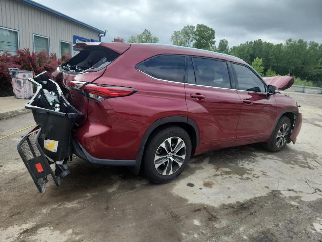 5TDGZRBH8LS506687 - 2020 TOYOTA HIGHLANDER XLE Կարմիր լուսանկար 3