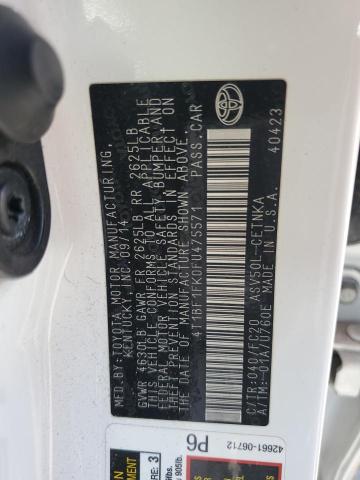 4T1BF1FK0FU475571 - 2015 TOYOTA CAMRY LE WHITE photo 13