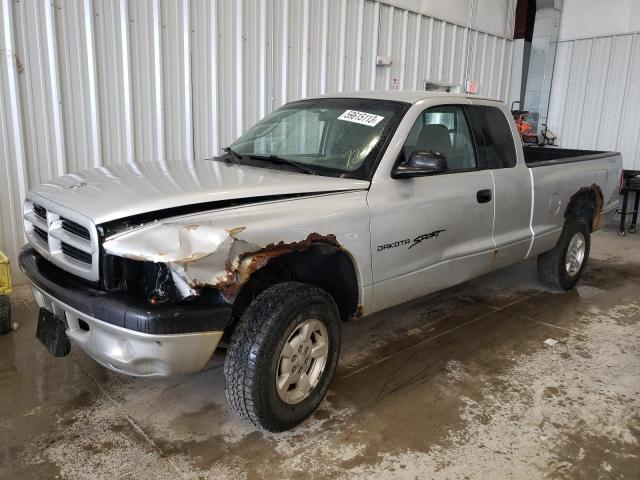 1B7GG22X21S202747 - 2001 DODGE DAKOTA SILVER photo 1