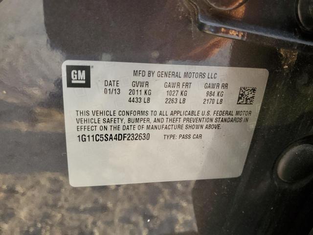1G11C5SA4DF232630 - 2013 CHEVROLET MALIBU 1LT 石墨色 照片 12