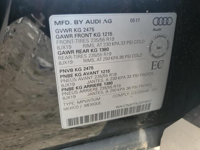 WA1CNAFYXJ2016031 - 2018 AUDI Q5 PRESTIGE BLACK photo 13