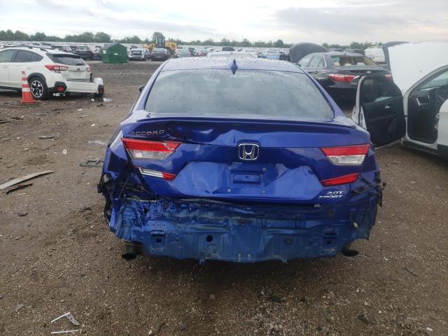 1HGCV2F3XJA023861 - 2018 HONDA ACCORD SPORT BLUE photo 6