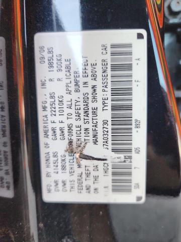 1HGCM56867A032730 - 2007 HONDA ACCORD EX 黑色 照片 12