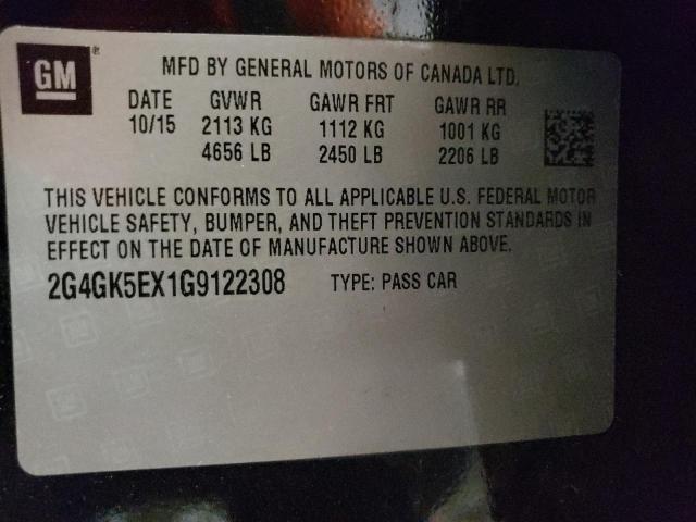 2G4GK5EX1G9122308 - 2016 BUICK REGAL 黑色 照片 12