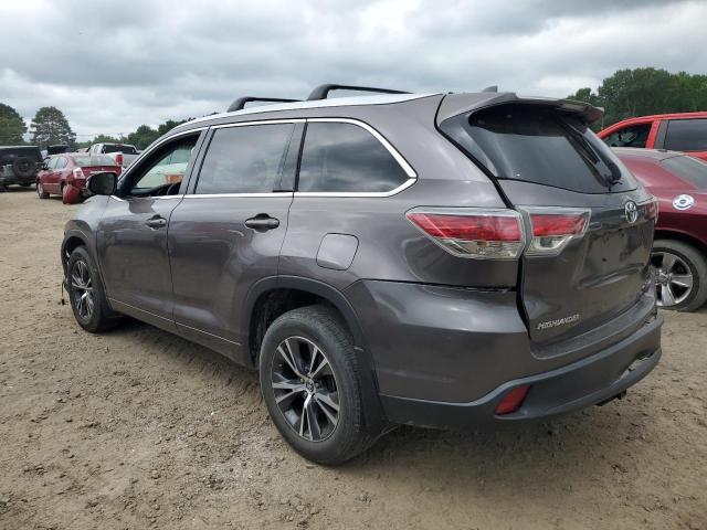 5TDJKRFHXGS236534 - 2016 TOYOTA HIGHLANDER XLE GRAY photo 2