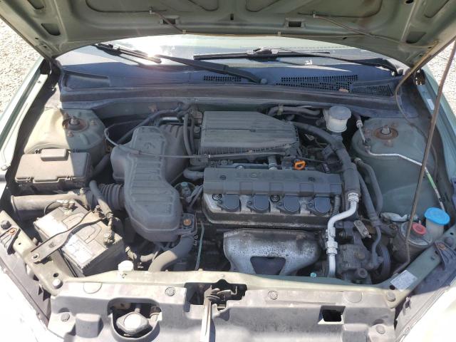 2HGES163X4H596406 - 2004 HONDA CIVIC DX VP მწვანე ფოტო 11