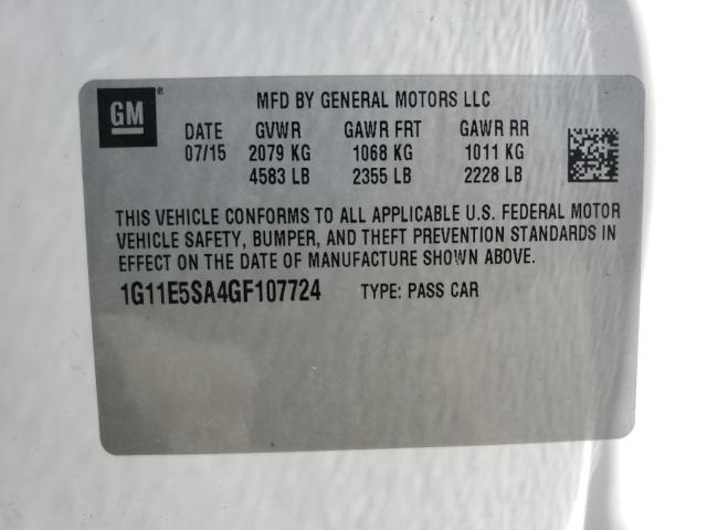 1G11E5SA4GF107724 - 2016 CHEVROLET MALIBU LIM LTZ WHITE photo 12