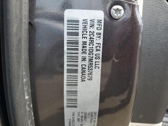 2C4RC1DG7MR537679 - 2021 CHRYSLER VOYAGER LXI GRAY photo 13