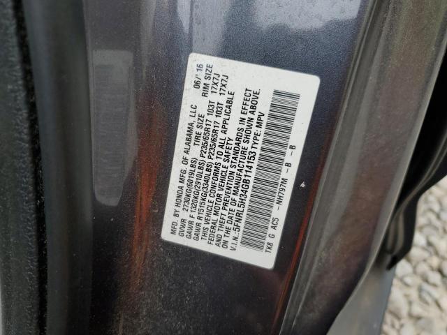 5FNRL5H34GB114153 - 2016 HONDA ODYSSEY SE GRAY photo 12