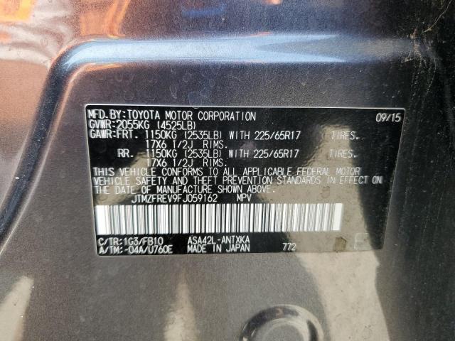 JTMZFREV9FJ059162 - 2015 TOYOTA RAV4 LE Grau Foto 14