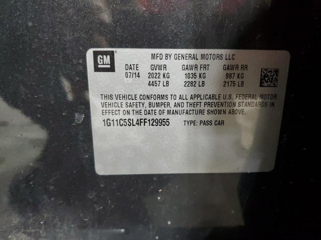 1G11C5SL4FF129955 - 2015 CHEVROLET MALIBU 1LT 灰色 照片 12