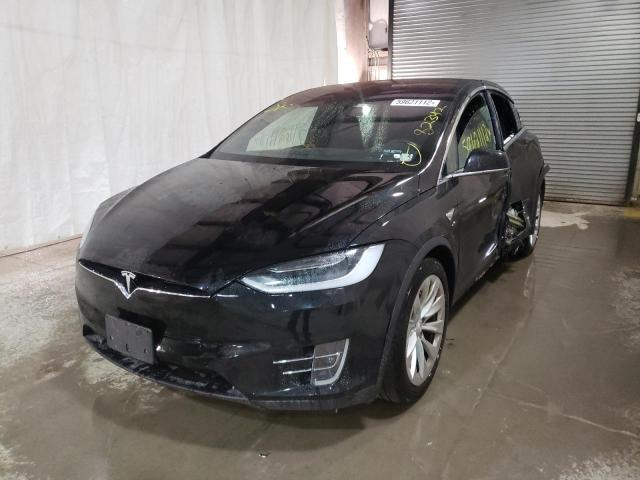 5YJXCAE24JF141386 - 2018 TESLA MODEL X შავი ფოტო 2
